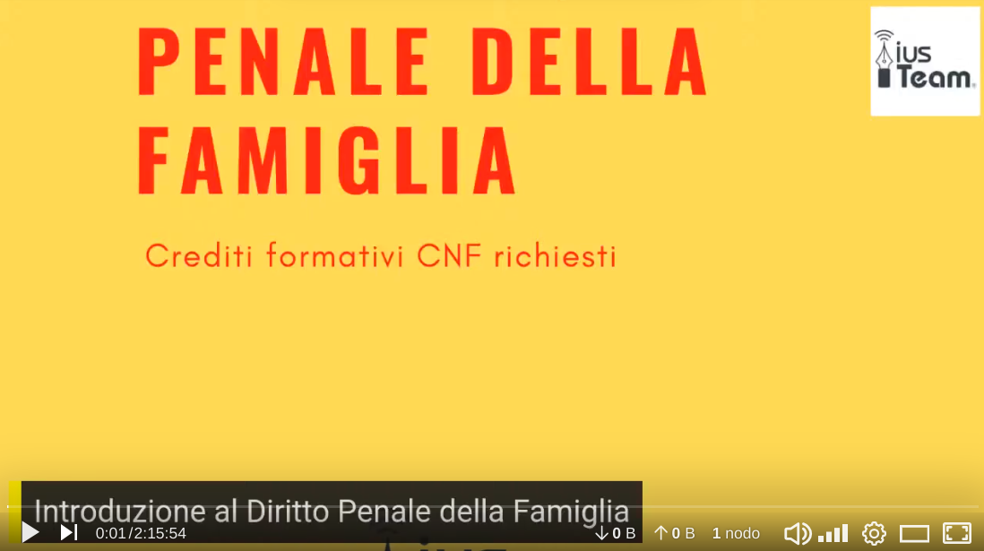 Introduzione al diritto penale della famiglia
